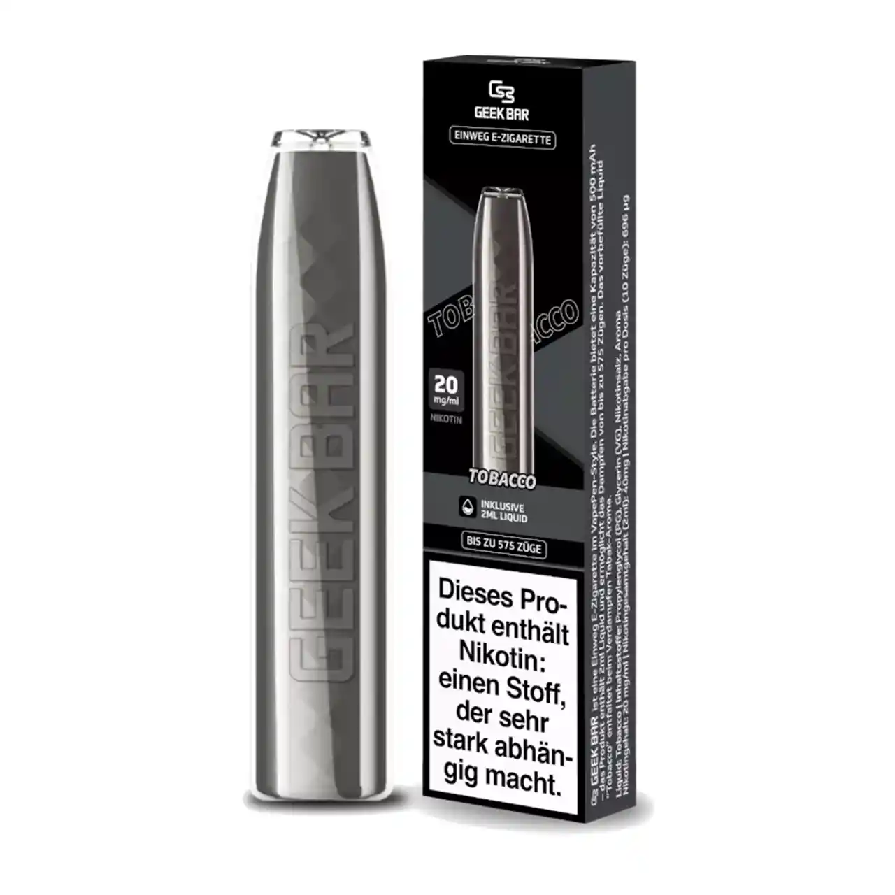 Geek Bar Tobacco Einweg E-Zigarette Verpackung