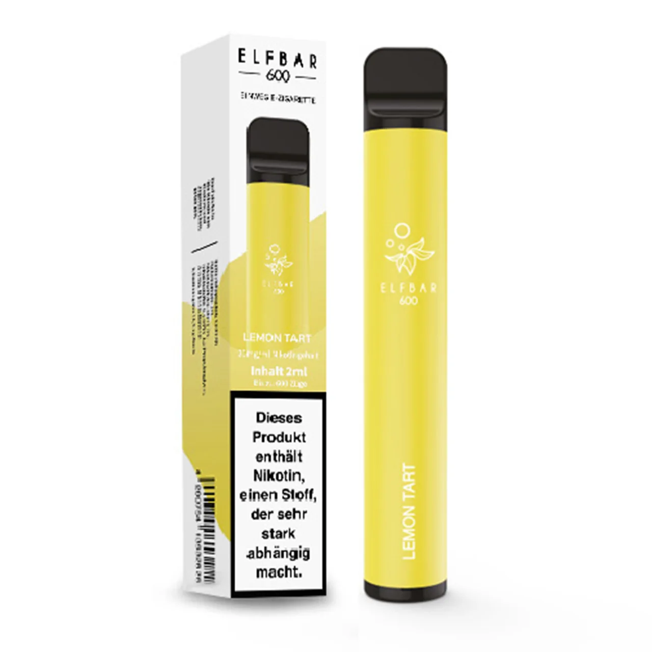 Elf Bar 600 Lemon Tart Einweg E-Zigarette Verpackung