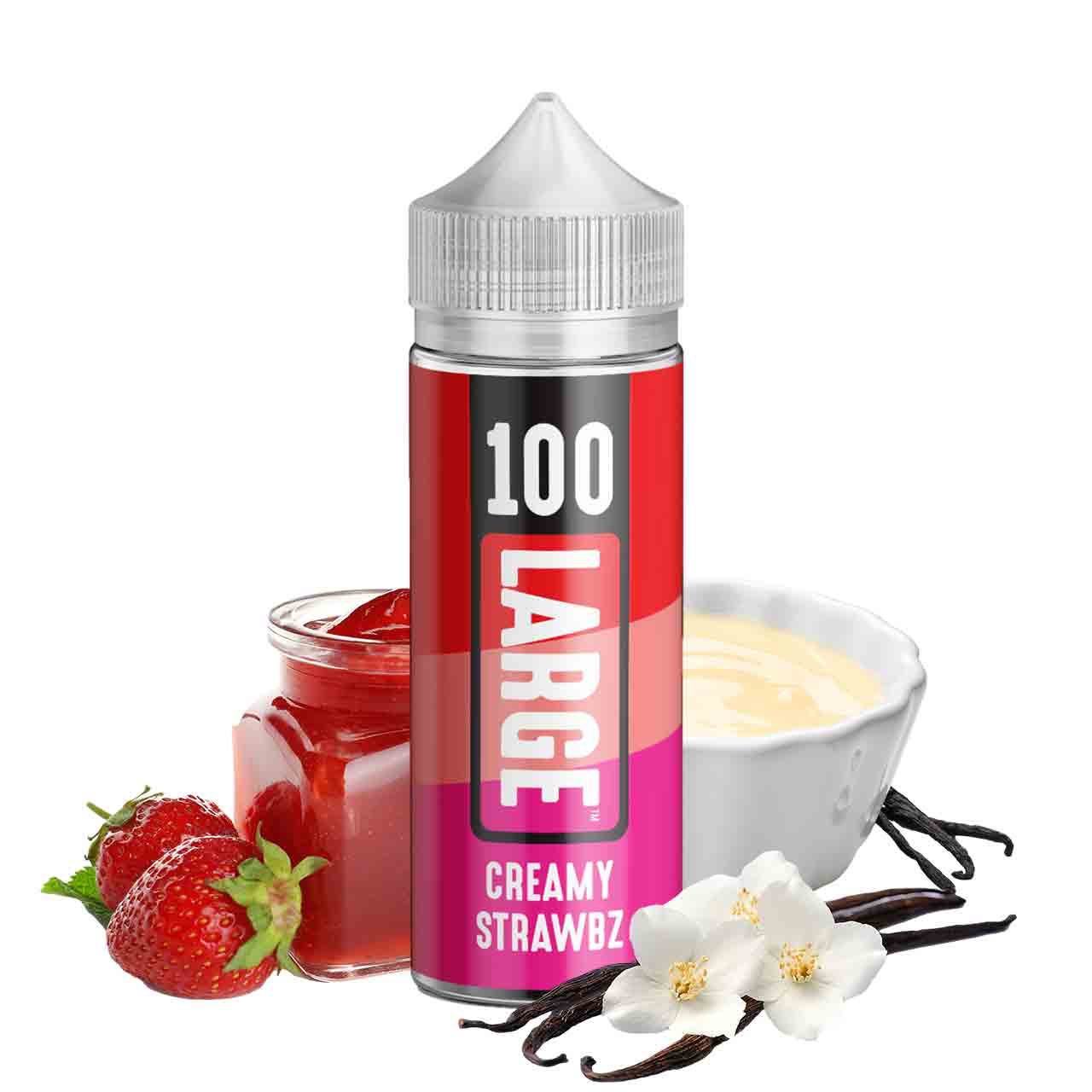 Large Juice 100 Creamy Strawbz Aroma Longfill