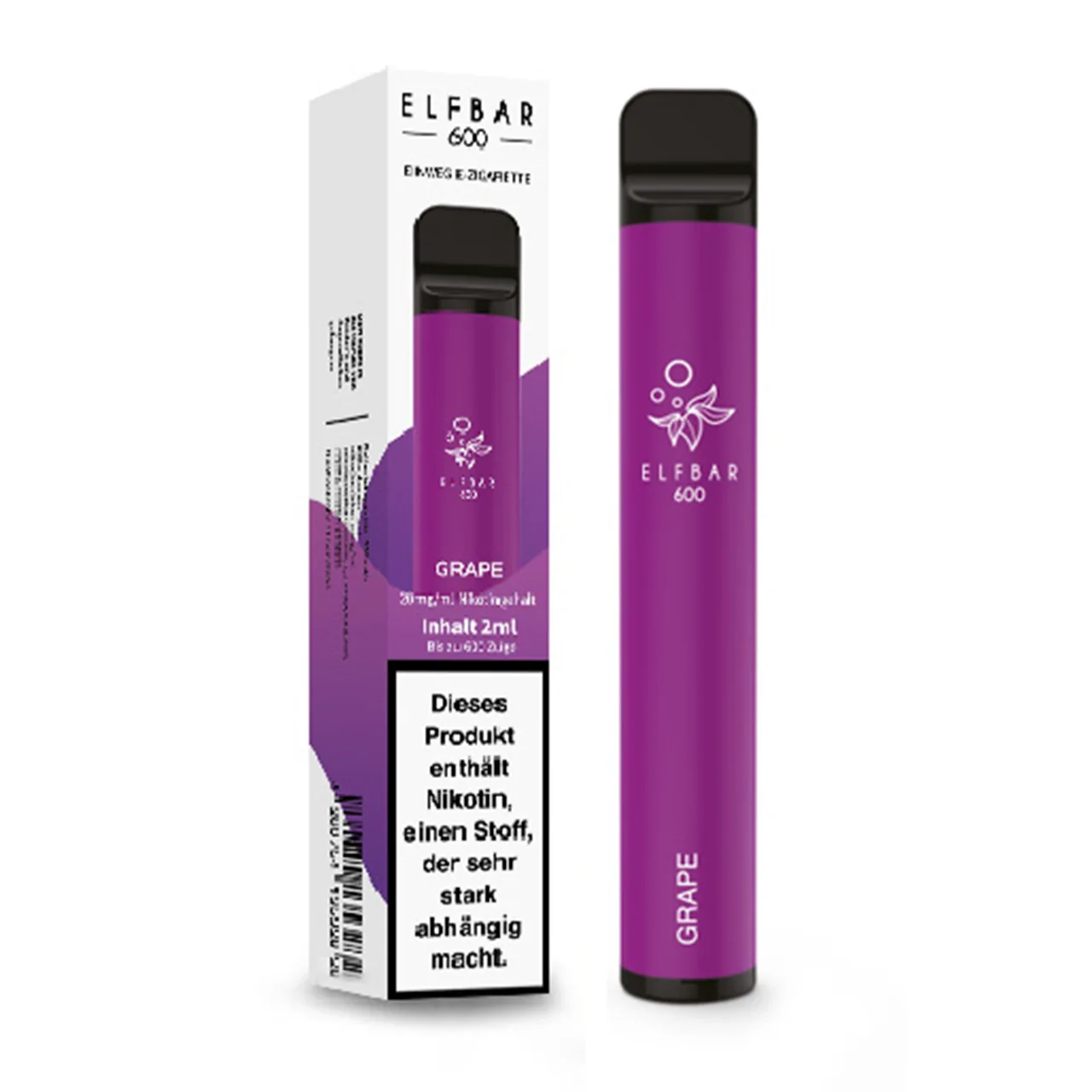 Elf Bar 600 Grape Einweg E-Zigarette Verpackung