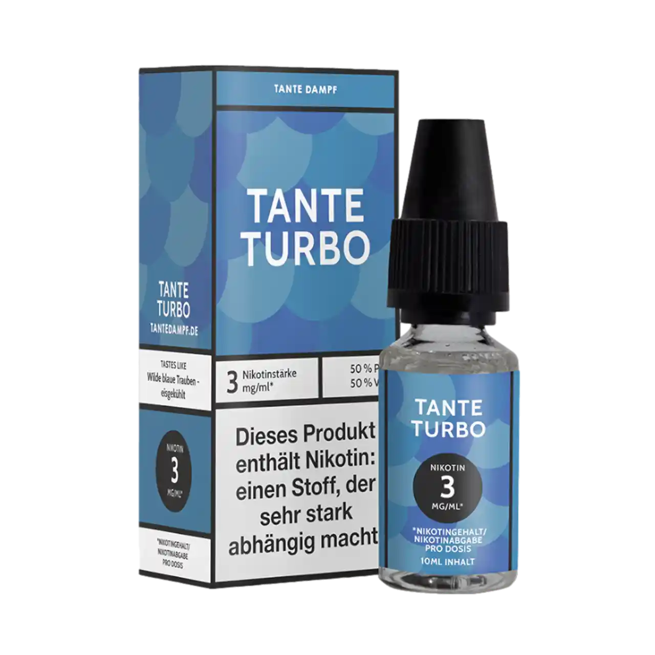 Tante Dampf Tante Turbo Liquid 3mg mit Verpackung