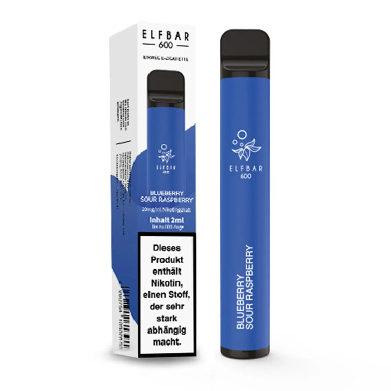 Elf Bar 600 Blueberry Sour Raspberry Einweg E-Zigarette Verpackung