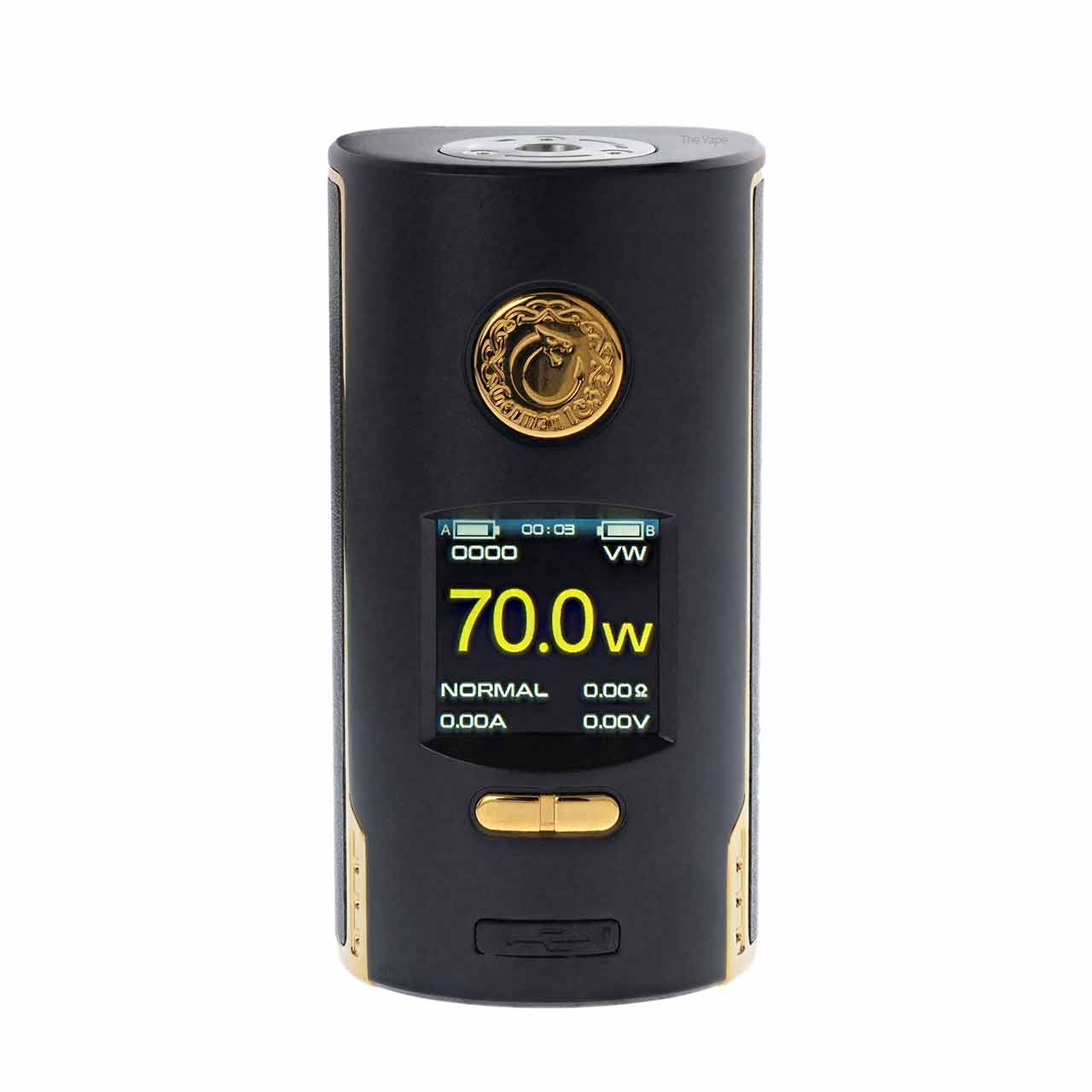 Vapefly Kriemhild Mod schwarz-gold Display